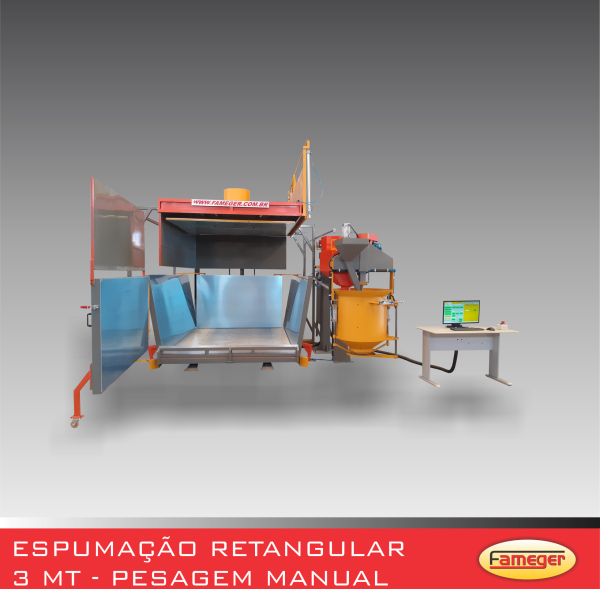 ESPUMAÇÃO RETANGULAR 3 MT - PESAGEM MANUAL