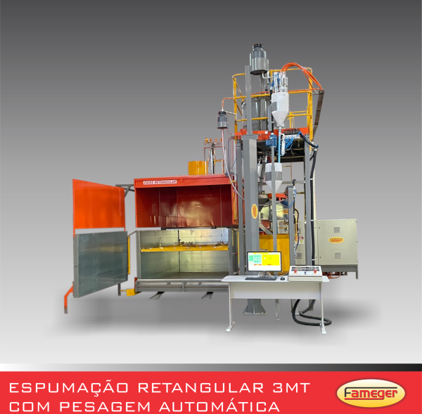 ESPUMAÇÃO RETANGULAR 3MT COM PESAGEM AUTOMATICA