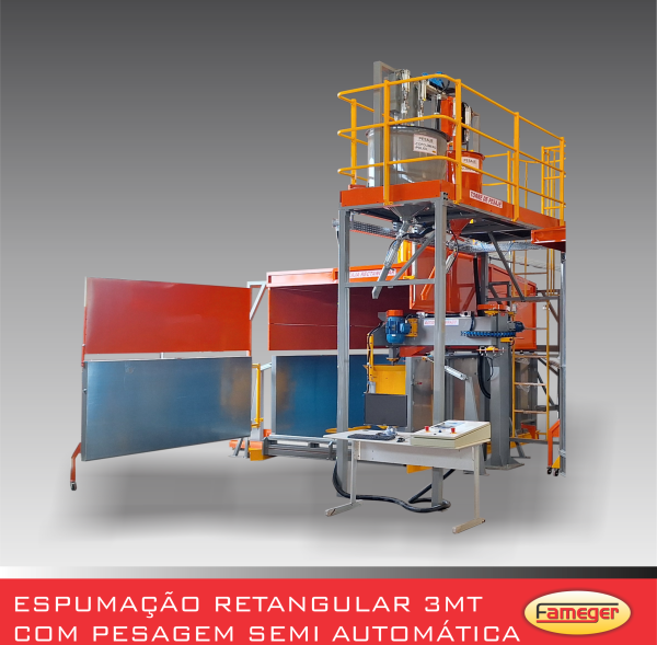 ESPUMAÇÃO RETANGULAR 3MT COM PESAGEM SEMI AUTOMATICA