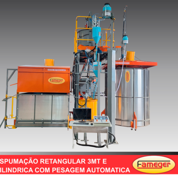 Espumação 3mt e cilindrica com pesagem automatica