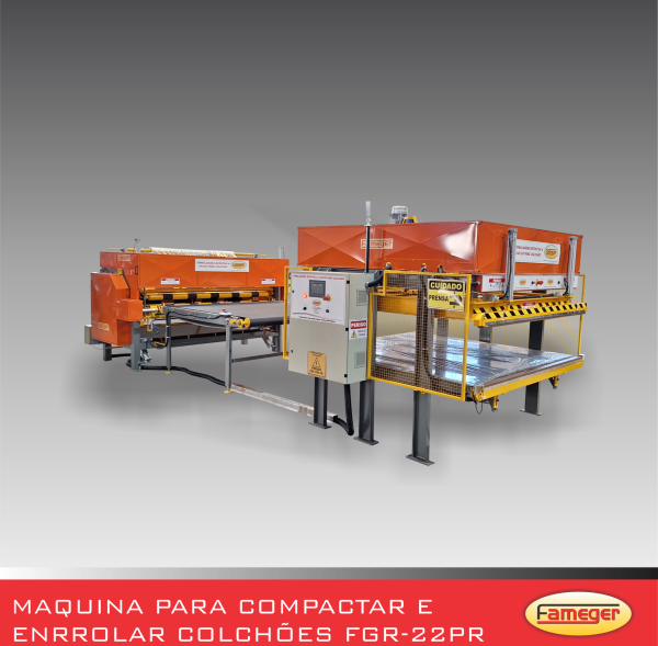 Maquina para compactar e enrrolar colchões FGR22PR